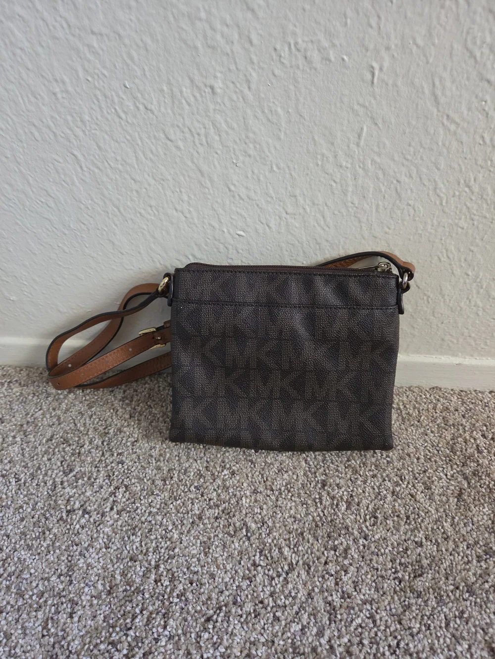 Michael Kors Brown Logo Crossbody Bag